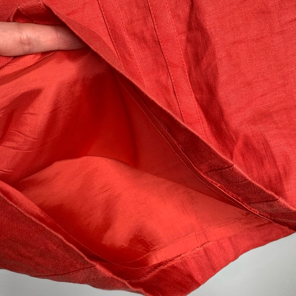 Ann Taylor Coral Linen Skirt - Picture 4 of 4